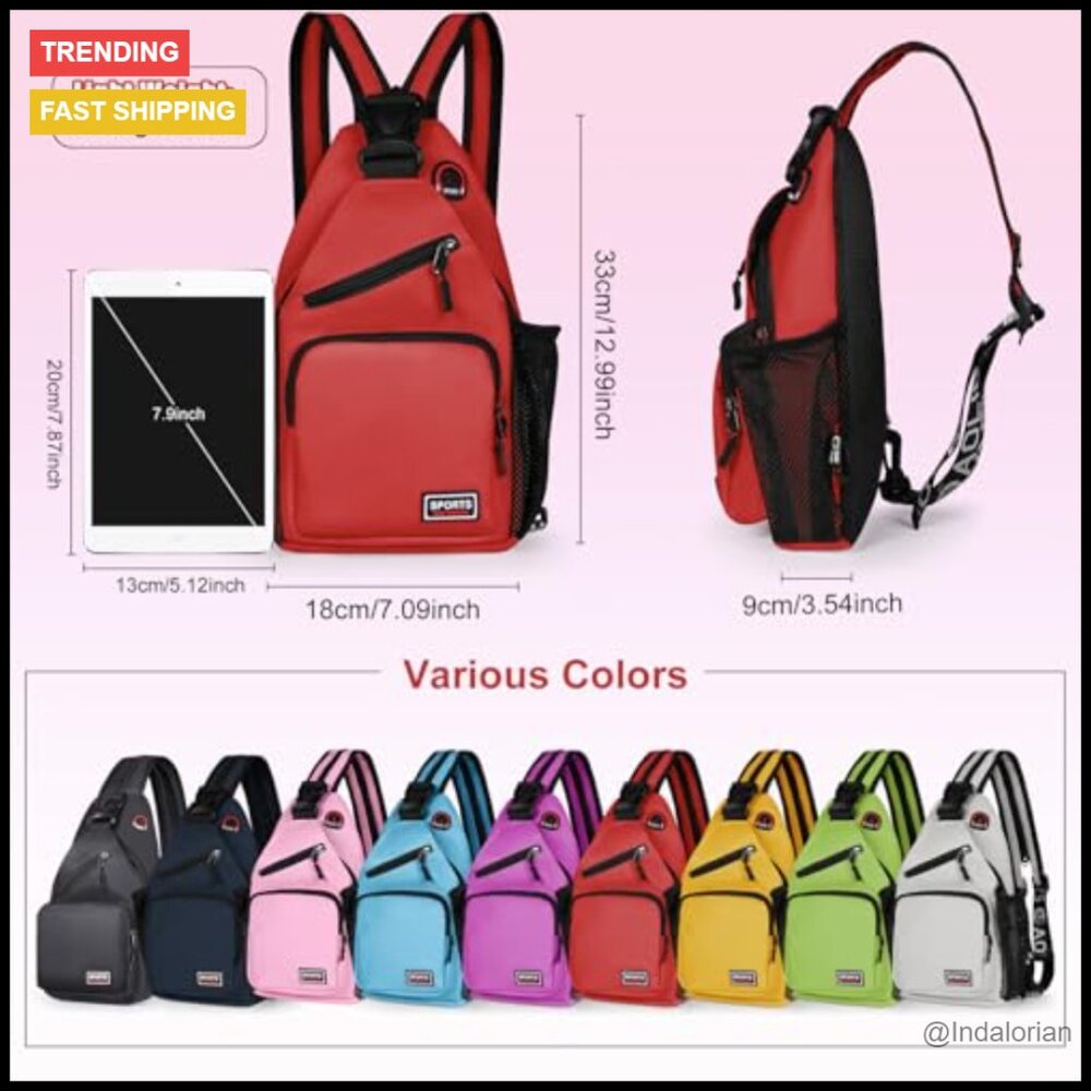 Convertible Sling Backpack Lightweight Daypack Cr… - image 2